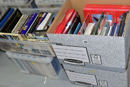 BOOKS, four boxes containing approximately 135 miscellaneous titles in hardback and paperback