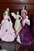 FIVE COALPORT LADY FIGURES, comprising 'Perfect Moment' limited edition no. 650/7500, sculpted by