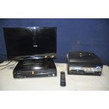 A PANASONIC TX-L24XM6B 24in tv with remote (powering up but not picking up signal), Panasonic DMR-