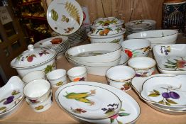 A FORTY SIX PIECE ROYAL WORCESTER MIXED EVESHAM AND WILD HARVEST DINNER SERVICE, eight Wild