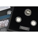 BRITAINS LONGEST REIGNING MONARCH SILVER SET OF COINS, to include a George III shilling coin 1787, a