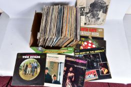 A TRAY CONTAINING APPROX ONE HUNDRED AND TEN LPs AND 12in SINGLES including The Animals, The
