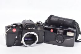 A LEICA MINI ZOOM INSTANT FILM CAMERA and a Leica R3 Electronic SLR camera body ( spares or