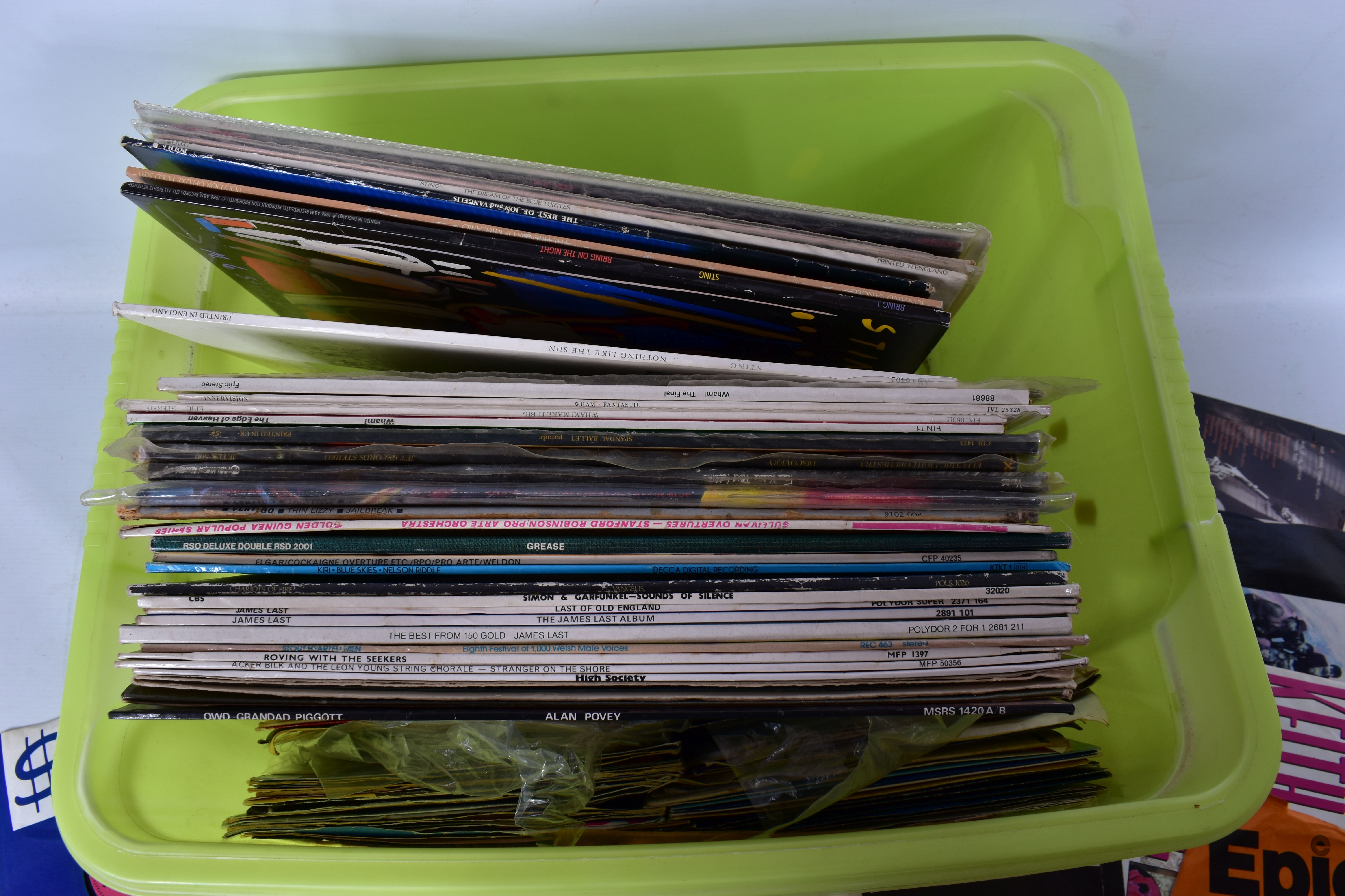 TW TRAYS CONTAINING OVER TWO HUNDRED LPs AND SINGLES artists include ABBA, Elvis Presley, Simon - Image 5 of 6