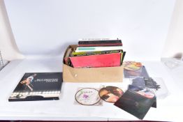 A TRAY CONTAINING LP BOXSETS, PICTURE DISC AND USUAL 7in SINGLES including Live 1975-85 by Bruce