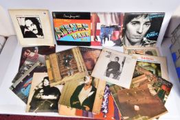 SIXTEEN LPs OF FOLK MUSIC BY BOB DYLAN, BRUCE SPRINGSTEEN, Joni Mitchell, James Taylor and Don