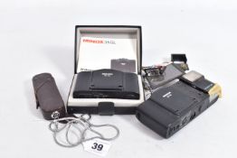 A MINOX SUB MINIATURE 'SPY' CAMERA, a Minox 35GL in case and a 35PE ( in pieces)