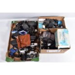 THREE TRAYS CONTAINING MIRANDA CAMERAS AND ACCESSORIES models include EE2, Sensomat, Sensomat RE,