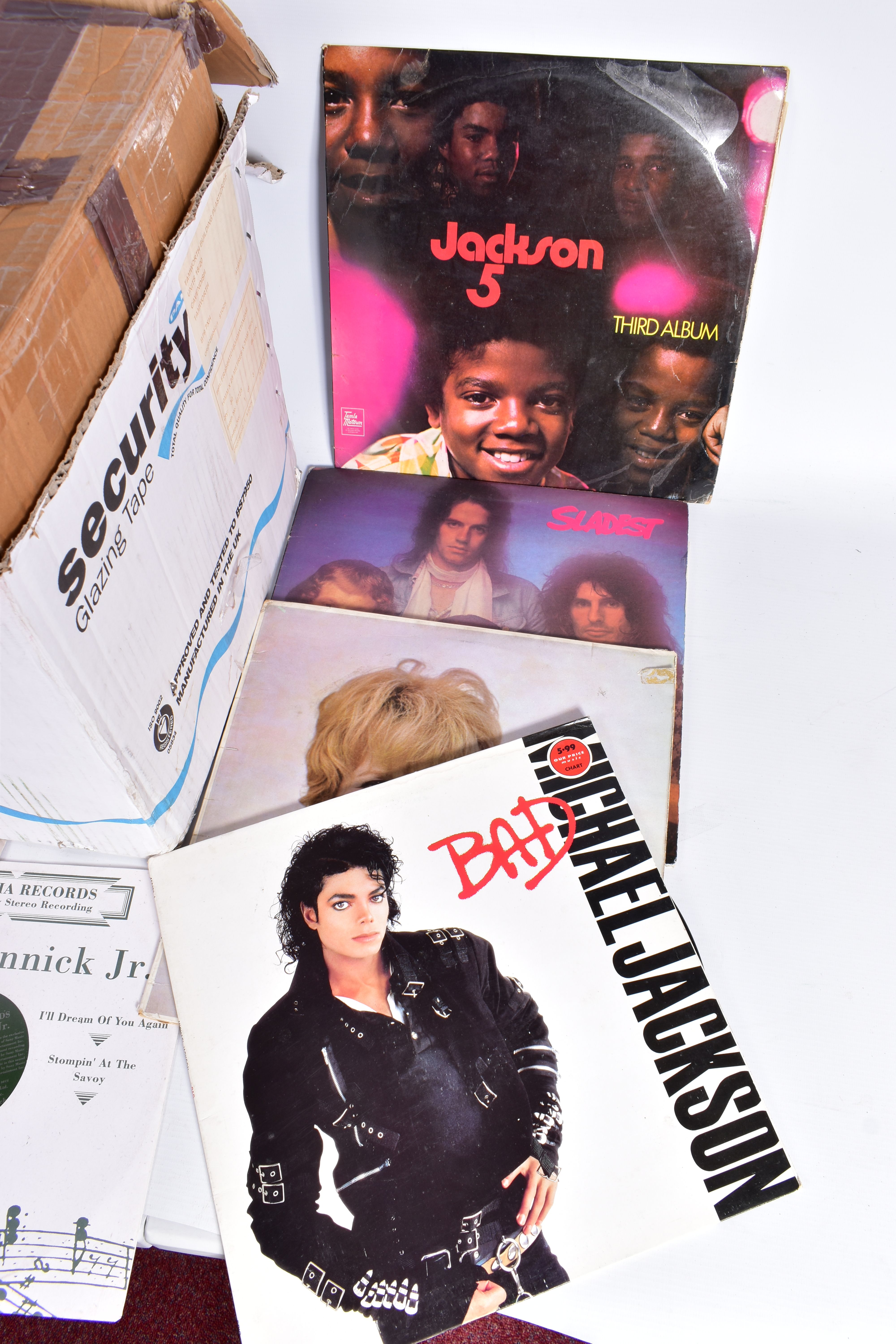 A TRAY CONTAINING APPROX ONE HUNDRED LPs AND 12in SINGLES including BAD by Michael Jackson, - Image 3 of 4