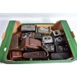 A TRAY OF TWELVE CAMERAS BY CP GOERZ, Lipca, Lipca , Seagull etc including a Rollop Automatic TLR, a