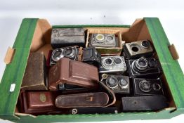 A TRAY OF TWELVE CAMERAS BY CP GOERZ, Lipca, Lipca , Seagull etc including a Rollop Automatic TLR, a