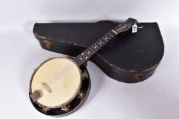 THE WHIRLE BY WINDSOR, BIRMINGHAM UKELELE BANJO 54cm long in fitted case