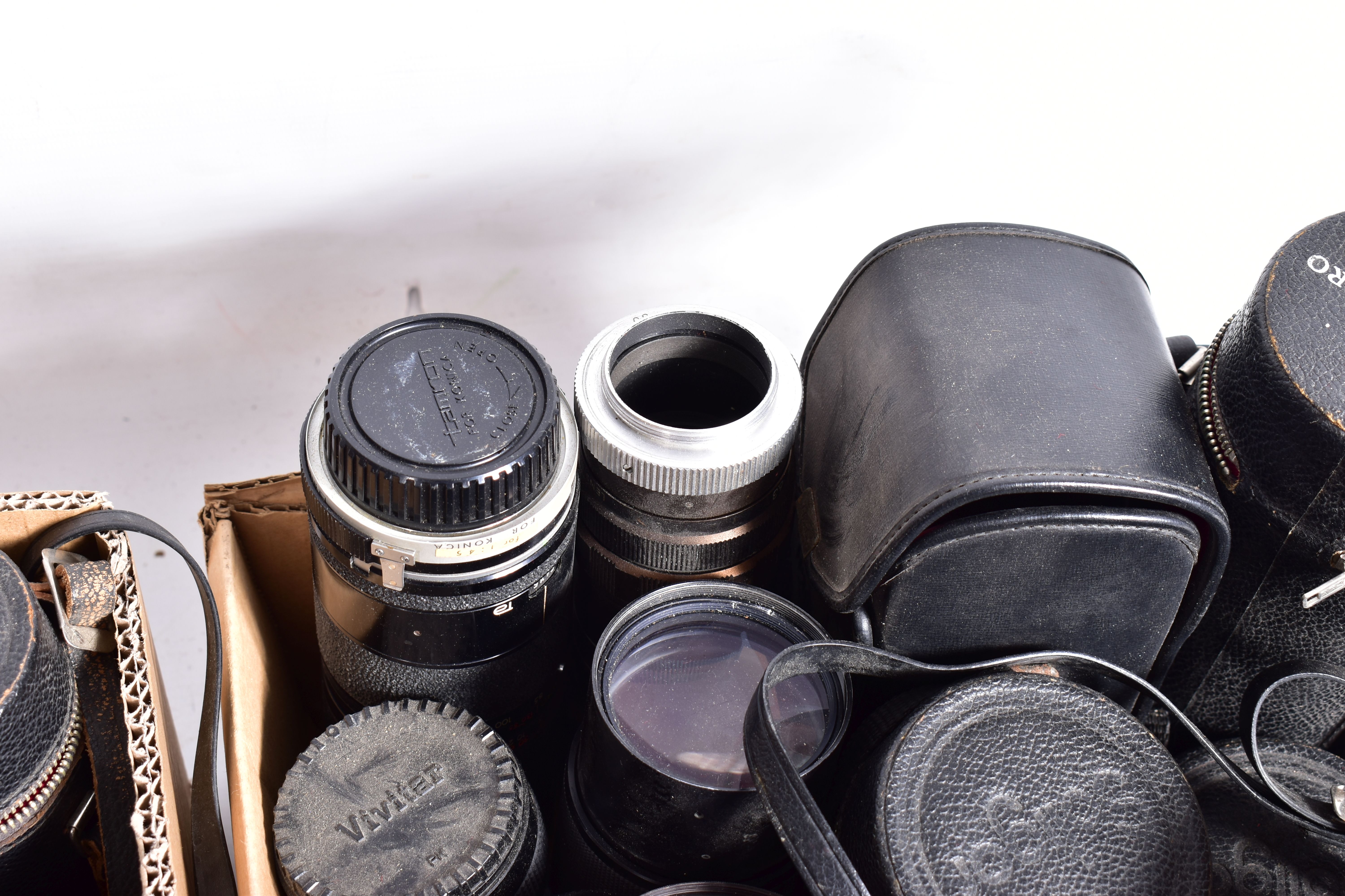 TWO TRAYS OF CAMERA LENSES by makers such as Tamron, Sigma, Soligor, Vivitar etc of various fittings - Image 4 of 6