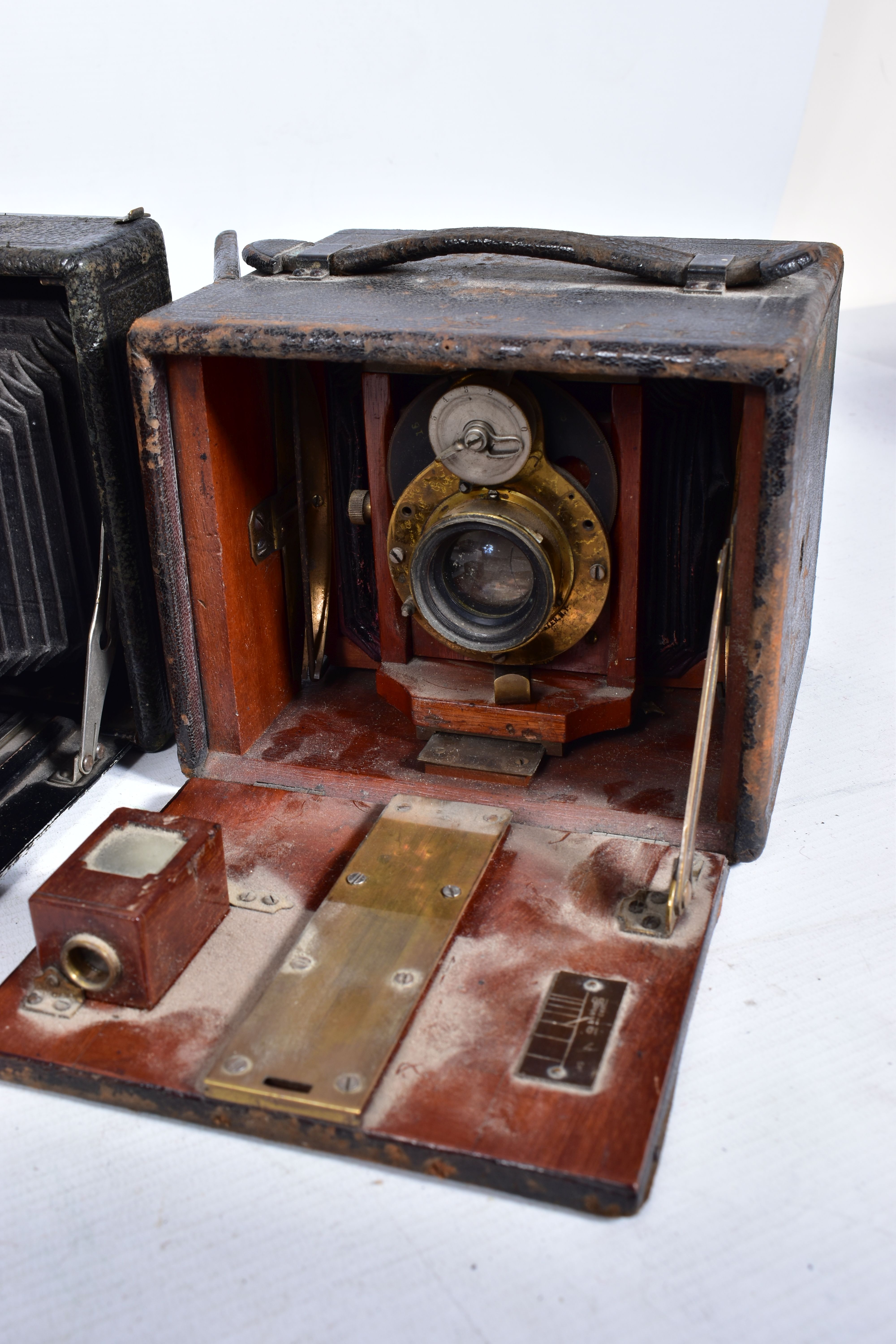 SEVEN FOLDING PLATE CAMERAS including a Rietzchel Miniature Clack 1, two with Kukos ll markings to - Image 7 of 7