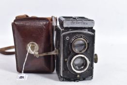 A ROLLEIFLEX 6RF Mod 422 TLR CAMERA in leather case, with f 3.1 and 3.5 7.5cm lenses