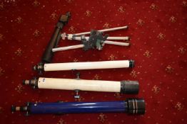 THREE TASCO TELESCOPES AND A USSR SPOTTING SCOPE