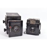 TWO THORNTON PICKARD BOX TYPE SLR CAMERAS comprising of a Junior Special fitted with a T P Cooke