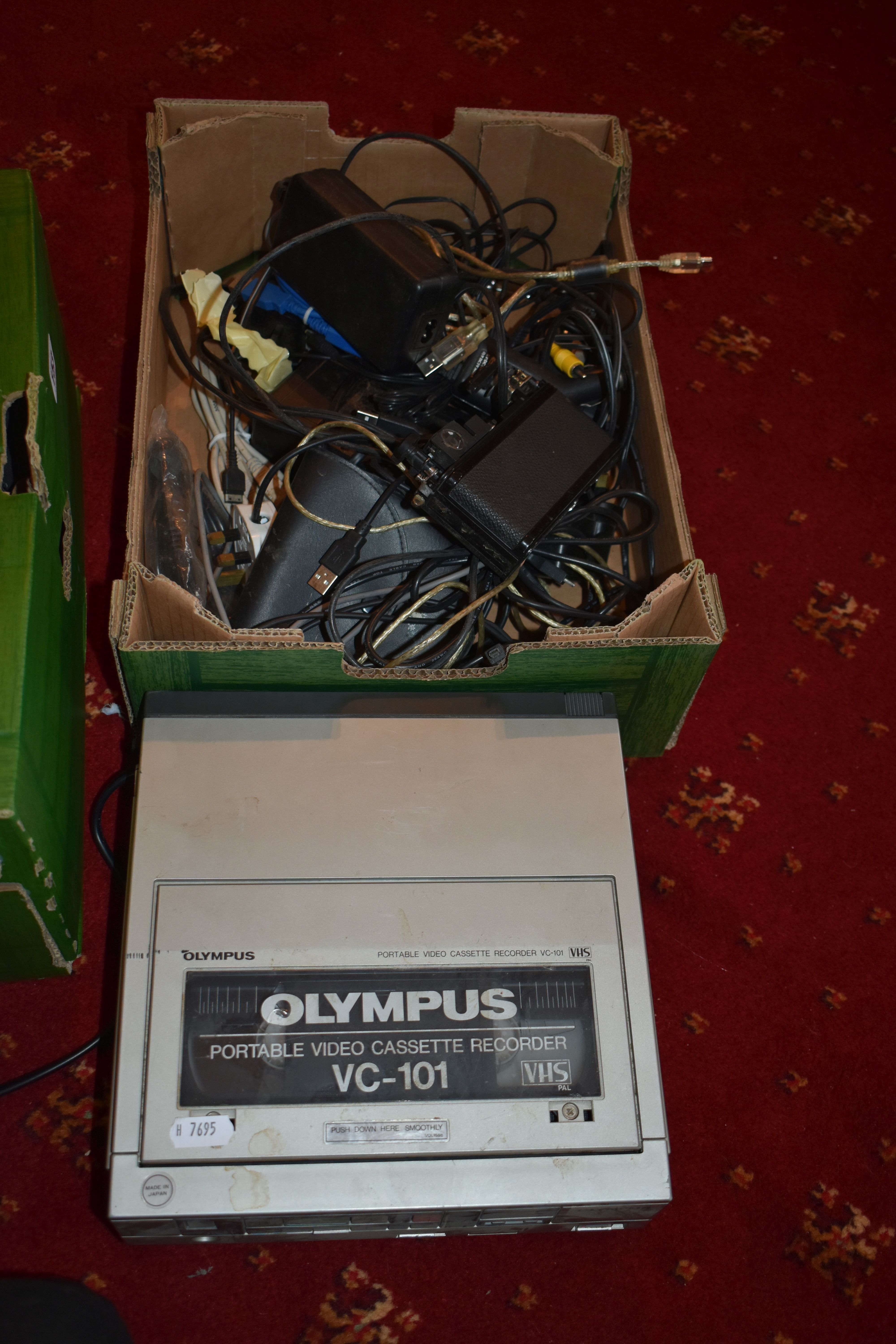 A TRAY AND A CASE CONTAINING VIDEO CAMERAS AND EQUIPMENT including a Panasonic M10, an Olympus VC101 - Image 5 of 5