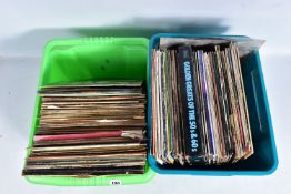 TWO TRAYS CONTAINING OVER ONE HUNDERD LPs including Cool Blue by Ray Dorset, Guy Fletcher, Honky