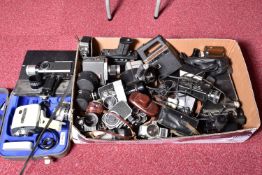 A TRAY CONTAINING TWENTY CINE CAMERAS from Bolex Paillard, Bell & Howell, Sankyo, Kodak etc and a