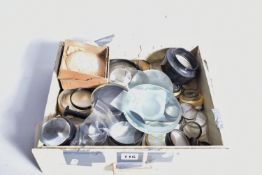 A DRAWER CONTAINING A QUANTITY OF LENS GLASS of various sizes and magnification