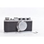 A 1937 LEICA 2 FILM CAMERA Serial No 337068 fitted with an Elmar 5cm f3.5 lens and cap ( very