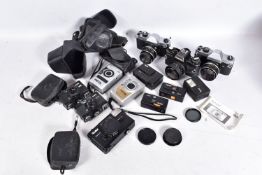 A TRAY CONTAINING CAMERAS BY ROLLEI including two SL35 SLR, a SL35E all with Planar 50mm f2.8