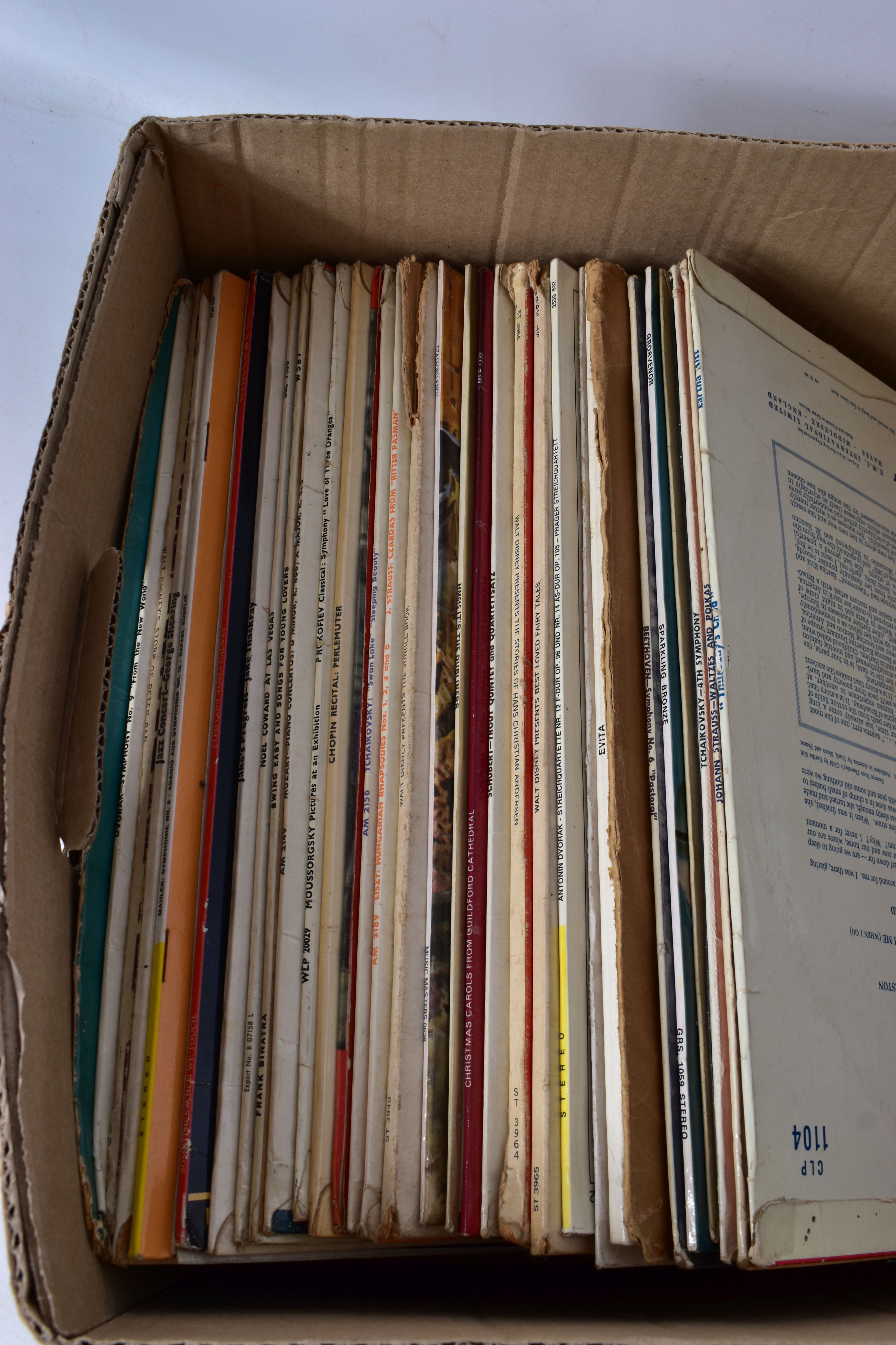 A TRAY CONTAINING APPROX FIFTY LPs AND SINGLES mostly classical music but a copy of the White - Image 5 of 5