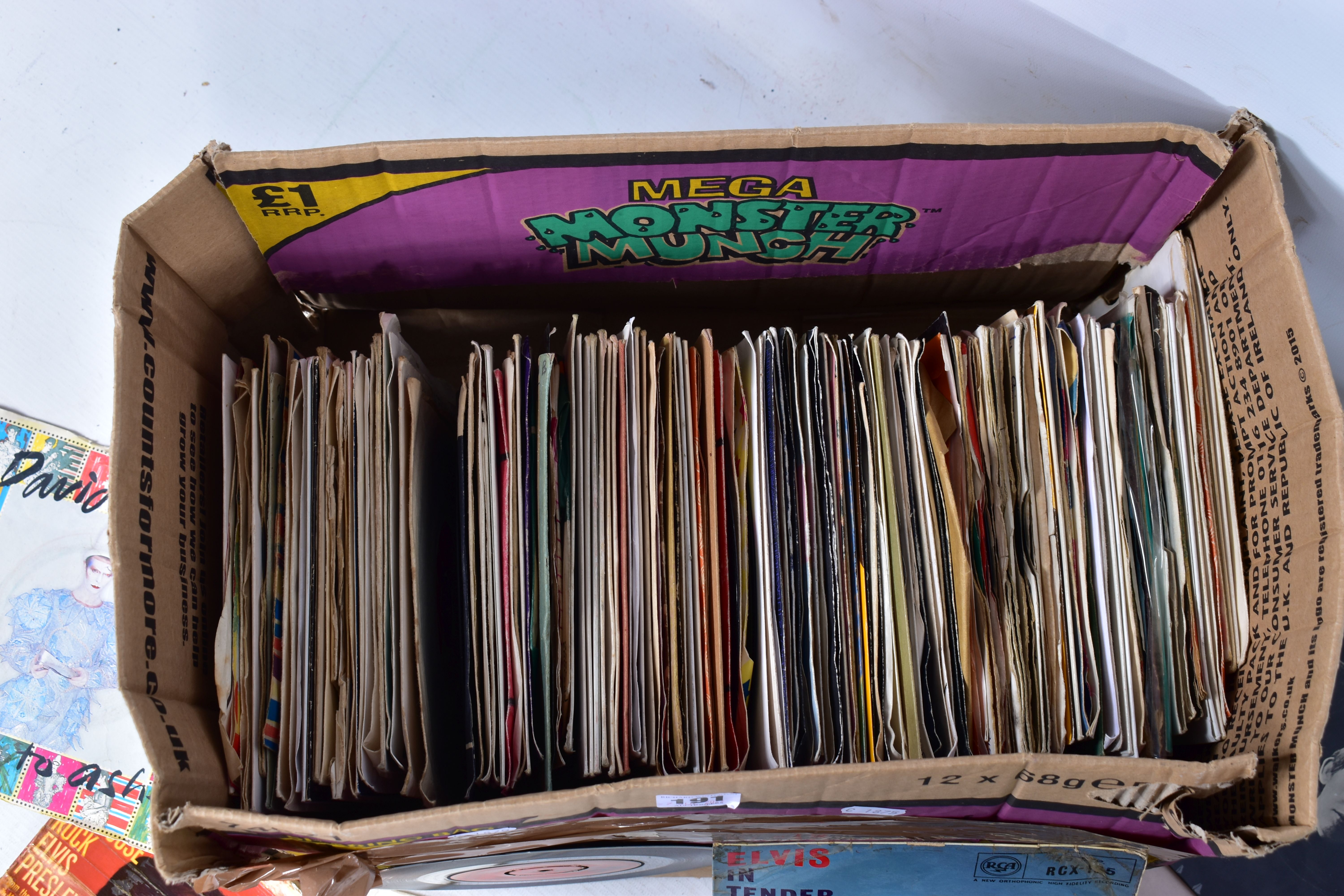 A TRAY CONTAINING APPROX ONE HUNDRED AND EIGHTY SINGLES artists include T Rex, The Rolling Stones, - Image 4 of 4