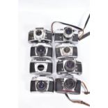 NINE IHAGEE VINTAGE FILM CAMERAS comprising of two Exakta Varex llb, two Exa llb, an Exa type 6,