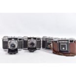 FOUR ZEISS IKON CONTESSA 35 FILM CAMERAS all model 533/24 with Synchro- Compur shutter release