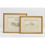 TWO EARLY 19TH CENTURY PENCIL SKETCHES, comprising a sketch depicting Ottoman and European