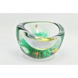 PER LUTKIN (1916-1998) FOR HOLMEGAARD, A GRAAL GLASS BOWL, yellow and green cased in clear glass,