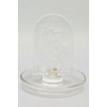 LALIQUE, 'NIAIDE'' A CLEAR GLASS PINTRAY, depicting a mermaid figure, relief moulded on the obverse,