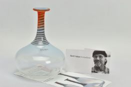 BERTI VALLIEN FOR KOSTA BODA GLASS VASE, from the Spirit range, the onion shaped vase is clear