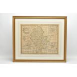 STAFFORDSHIRE, CHRISTOPHER SAXTON & PHILIP LEA, a 17th Century map with plans of Stafford and