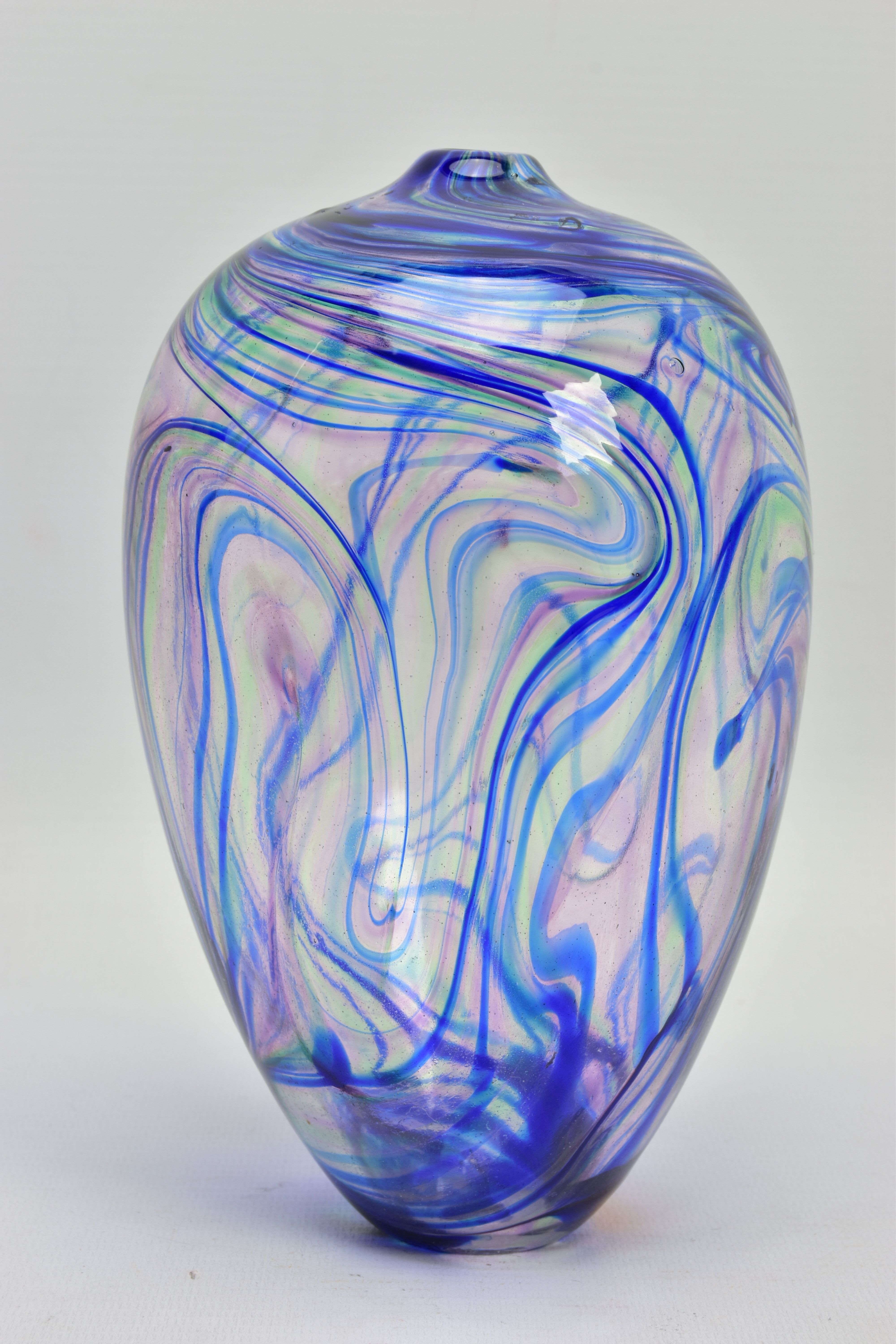 TWO PIECES OF LATE 20TH CENTURY STUDIO GLASS, comprising a Carin Von Drehle (American - Image 9 of 11