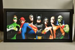 ALEX ROSS FOR DC COMICS (AMERICAN CONTEMPORARY) 'ORIGINAL SEVEN', portraits of Green Lantern, Flash,