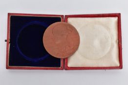 A CASED DIAMOND JUBILEE MEDALLION, of Queen Victoria, large medallion weighing 75 grams, in