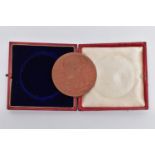 A CASED DIAMOND JUBILEE MEDALLION, of Queen Victoria, large medallion weighing 75 grams, in