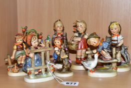 EIGHT HUMMEL FIGURES, including 'Signs of Spring', 'Little Goat Herder', 'The Soloist', 'Little