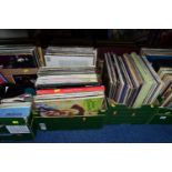 NINE BOXES OF RECORDS,LPS ,LP SETS, 78S AND SINGLES, to include approximately one hundred and eighty