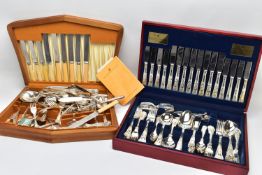 TWO CANTEENS OF CUTLERY, the first a complete one hundred piece ‘Viners’ king pattern set, eight