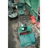 A QUALCAST SUFFOLK PUNCH 35S PETROL CYLINDER LAWNMOWER (condition:-engine turns)