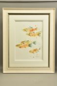 AMANDA GORDON (BRITISH CONTEMPORARY) 'BROWN TROUT', a shoal of Brown Trout, signed bottom right,