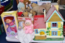 DOLLS AND TOYS ETC, to include three Cabbage Patch dolls - one boxed, 'Little Aussie' Paramount
