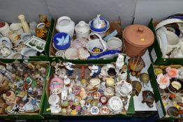 SIX BOXES AND LOOSE CERAMICS AND ORNAMENTS ETC, to include collectors plates, Limoges decorative