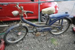 A BARNFIND RALEIGH RUNABOUT MOPED, in blue, mid 1960's, no V5c, reg number fitted NOL 35IF, frame