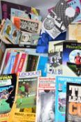 FOOTBALL PROGRAMMES & TRADE CARDS to include three FA Cup Final programmes, Burnley v Tottenham 1962