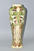 A LARGE BOXED MOORCROFT POTTERY LIMITED EDITION 'REMEMBER' BALUSTER VASE, designed by Sarah